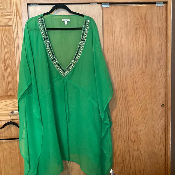 Old Navy Swim Old Navy Green Sheer Swimsuit Cover Size 3 Poshmark